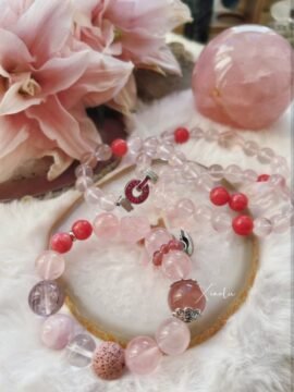 peach blossom crystal bracelet