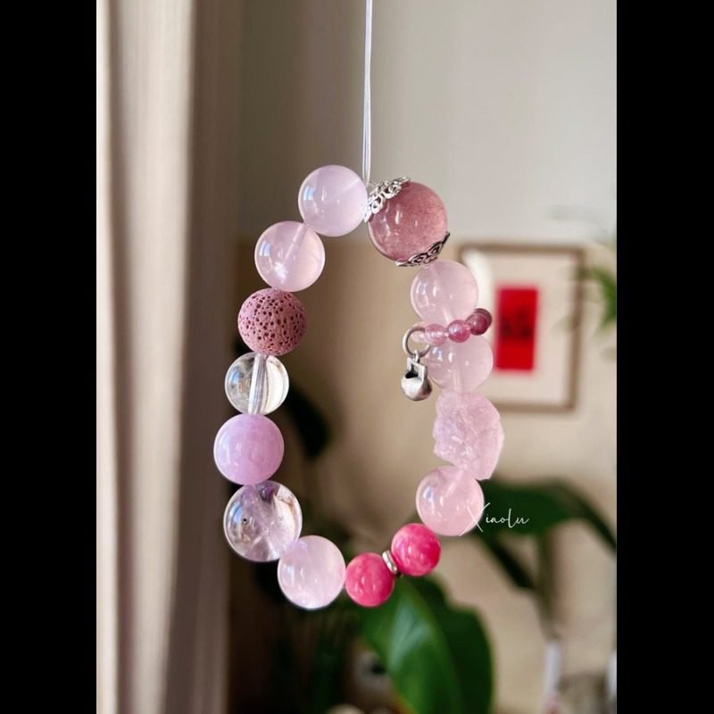 peach blossom crystal bracelet